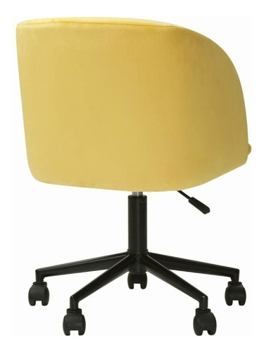 Alterego Silla De Oficina Terciopelo Bliss Color Mostaza