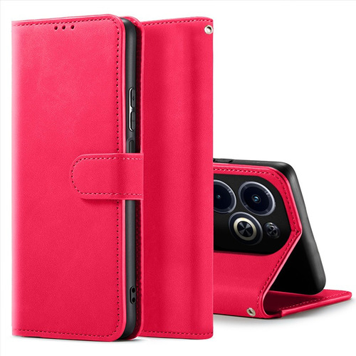 For Infinix Hot 40i Wallet Case Magnetic Clasp Card Case