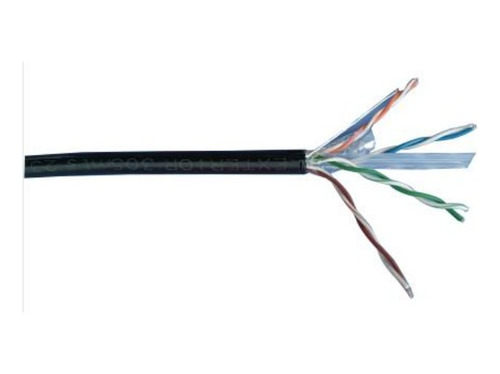 Cable Utp Cat 5 100% Cobre Mercury Exterior/negro 305m/rollo