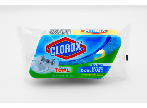 Esponja Clorox Doble Uso doble cara de espuma de poliuretano azul
