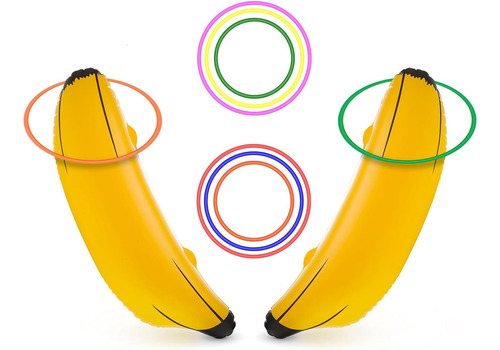 Juego Inflable De Lanzamiento De Anillos De Plátano Para Des