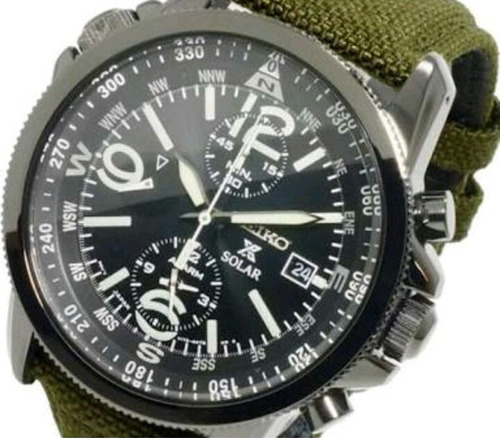 Seiko Prospex Solar Military Lona Verde Ssc295p1 | Frete grátis