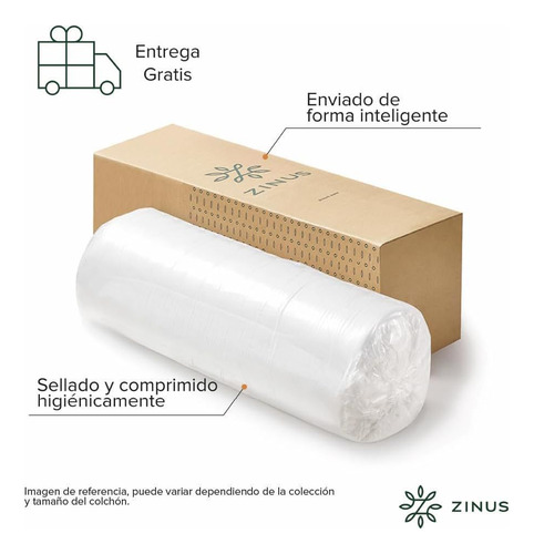 Colchón De Memory Foam Queen Marca Zinus