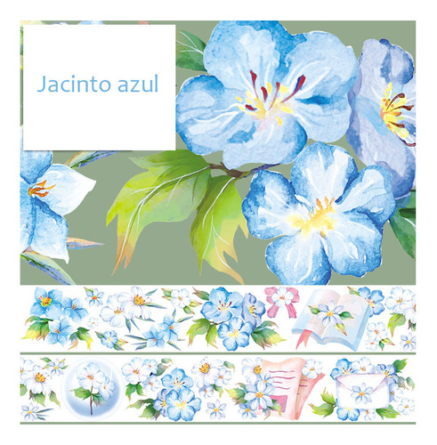 Jacinto Azul Flor Diy Pegatinas Hechas A Mano 2pcs