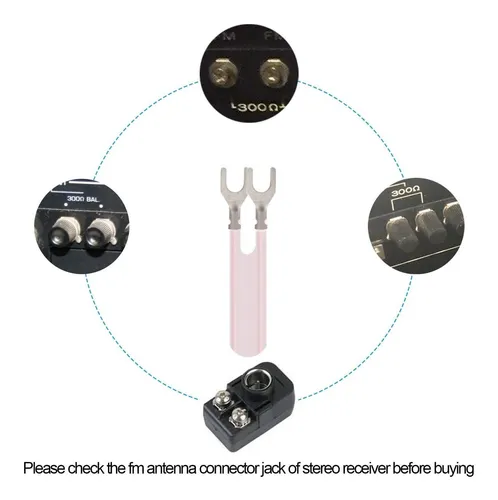 Antena Am Fm Para Interiores Ancable 300 Ohm + Kit Antena