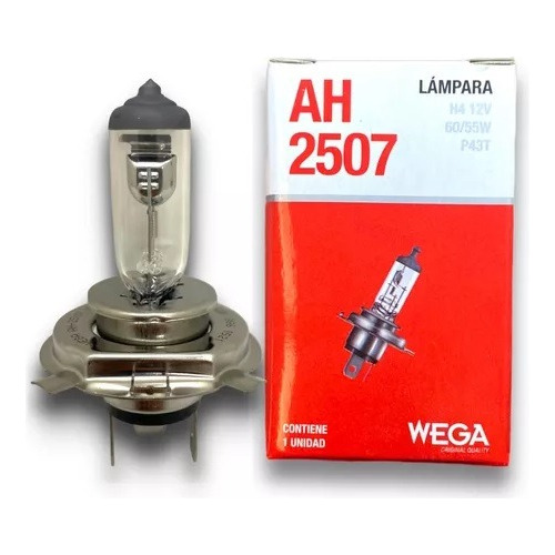 Lámpara H4 12v 60/55w P43t Alta Y Baja Marca Wega