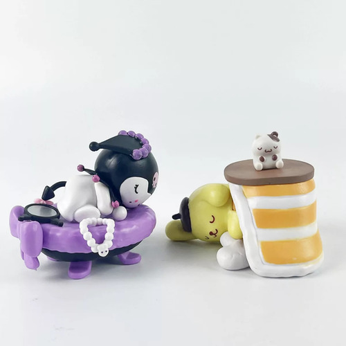Set 6 Figuras Sanrio Sleep Safe Kuromi My Melody Twin Stars