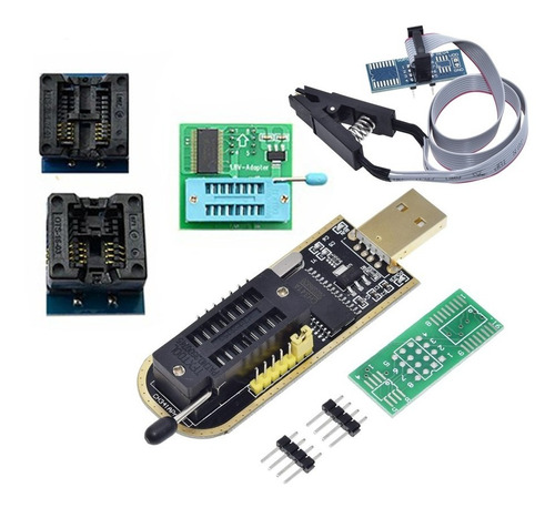 Programador De Eeprom Bios Ch341a + 4 Adaptadores