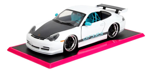 1/24 Porsche 911 Gt3 (996) Jada Color Blanco/negro