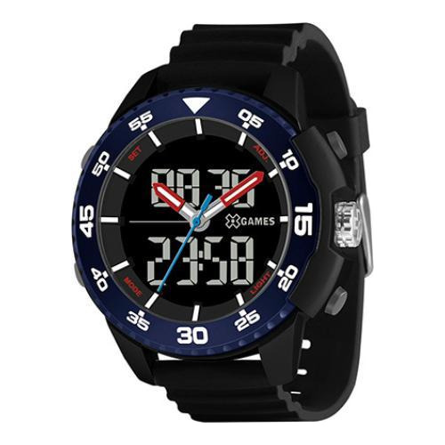 Relógio Masculino Preto Azul Digital Analógico X-games + Nf
