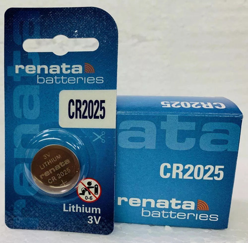 Pila Renata Lithium Cr2025 Botón - Pack De 2 Unidades
