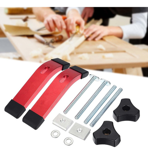Abrazadera De Sujeción De Pista En T, 2 Uds., Con Rojo