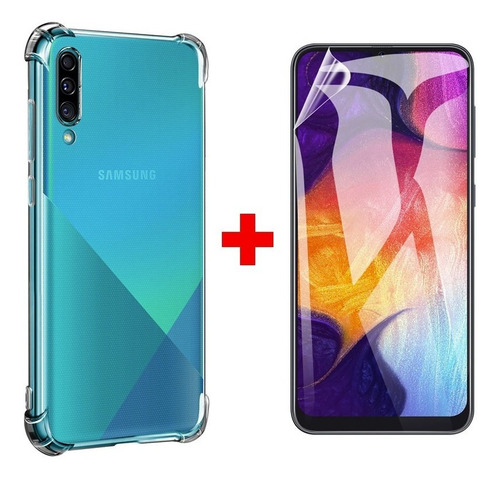 Imagen 1 de 9 de Kit Carcasa Samsung A50/a50s/a30s + Lamina De Hidrogel