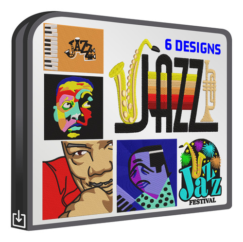 Jazz Vol.3 Set De 6 Diseños Bordadoras Patrones Bordar Ropa