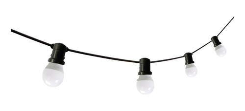 Tira Guirnalda Luces Exterior Calidas 15m + Lamparas Led