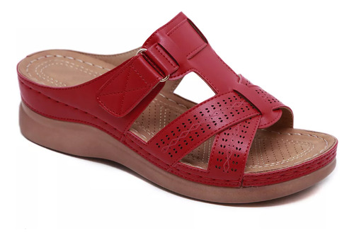 Sandalias Casuales Para Mujer Sandalias De Tacón Inclinado