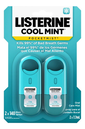 Listerine Cool Mint Pocketmist, Espray De Cuidado Bucal Para