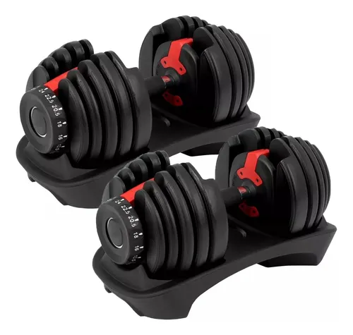 Par De Mancuernas Ajustables Gym Diferentes Pesos 2.5 24 Kg