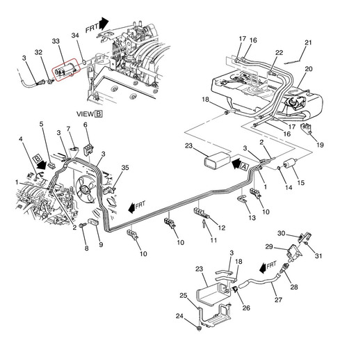 Valvula Evap Canister C3500 Hd 8.1 02/08 Pickup R-15 4.3 05
