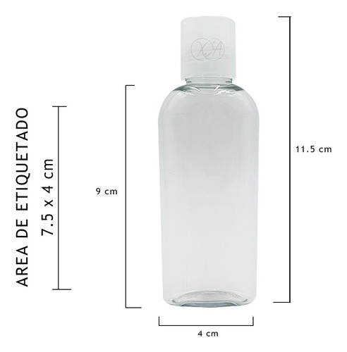 400 Envases Botella Gel Antibacterial 60 Ml Con Tapa!