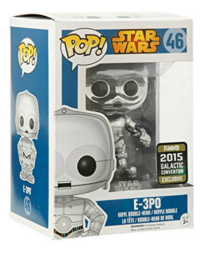 Funko Pop! Star Wars E-3p0 Chrome 2015 Galáctica Convención 