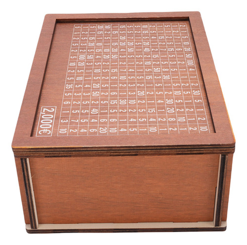 Economizando Dinheiro Em 2000 Euros Savings Challenge Wooden