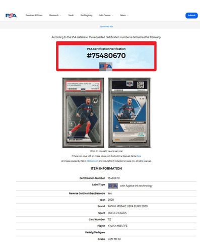 Mbappe Tarjetas Enmarcadas 1 Autografiada Certifica Beckett (Usado)