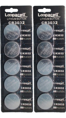 Loopacell Cr3032 Cr 3032 - Pilas De Litio (3 V, 10 Unidades)