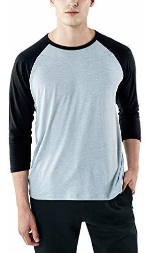 Tsla Hombres 3/4 Sleeve Baseball Camisas, Casual Xms13