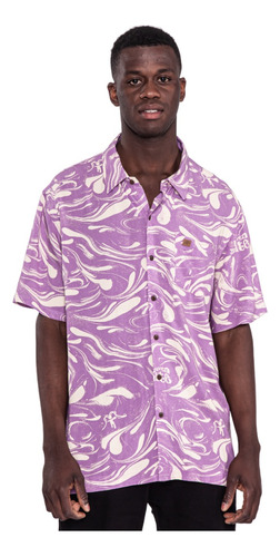 Guayabera Kaya Unite Print Lila