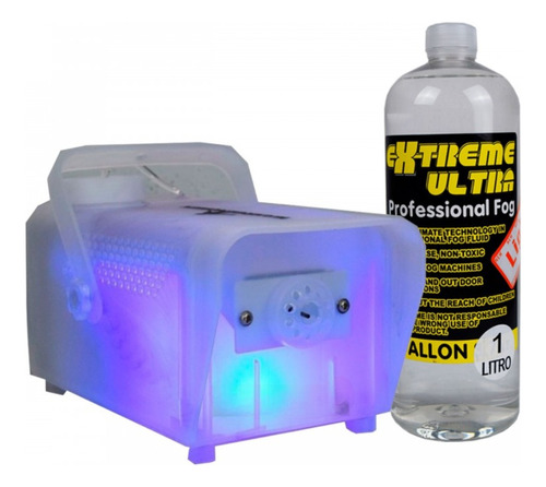 Maquina De Humo 500w Led Alambrica Traslucida + 1l Liquido