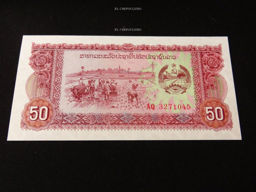 Aa#69 Billete Laos 50 Kip 1979