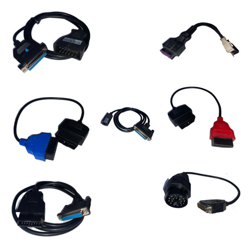 7 Cables De Extensión De Conector Obd2 Para Camiones, Diagnó