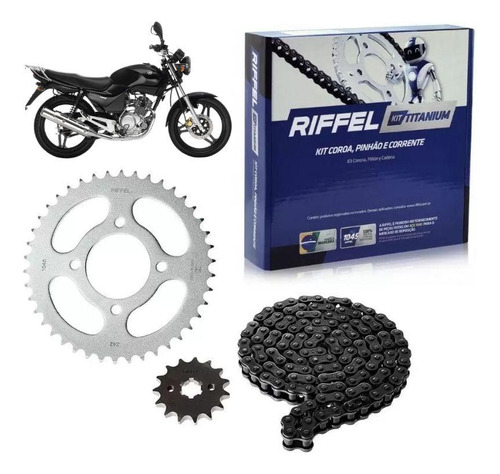 Kit Relação Transmissão Riffel Ybr 125 E 2000 - 2005