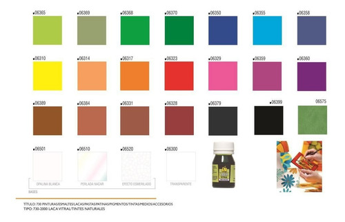 Imagen 2 de 3 de Laca Vitral Tintes Naturales Y Base Fina