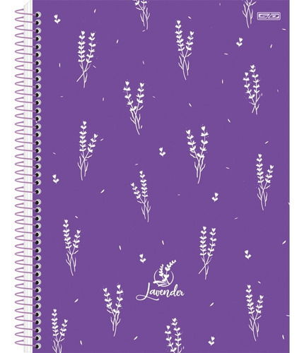 Caderno Capa Dura Uni 1 Matéria 80fls Lavender Sd