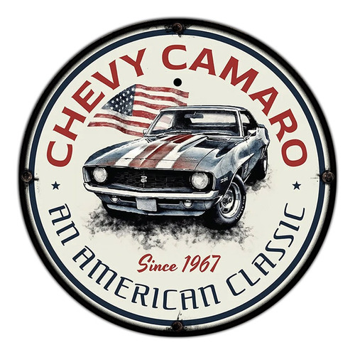 #871 - Cuadro Decorativo Vintage Chevy Camaro Auto No Chapa