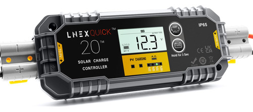 Lnex Controlador Carga Solar Impermeable 20 Conector Pwm 12