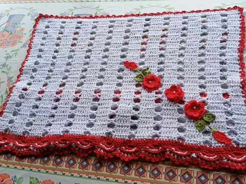 Jogo de cozinha de croche  Crochet home, Christmas crochet, Crochet table  runner