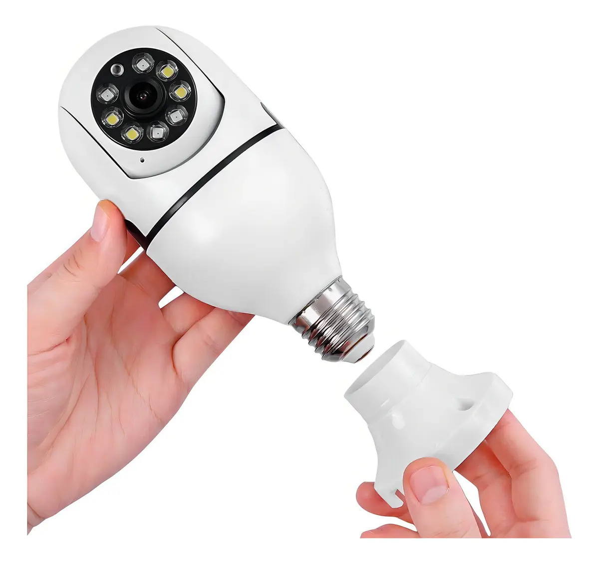 Câmera de segurança Bivena Câmera Segurança Wifi Câmera segurança wifi lâmpada com resolução 1080p - branco