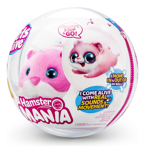 Pets Alive Hamstermania (rosa) De Zuru Hamster, Mascota Elec