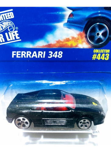 Carrito Hot Wheels Ferrari 348 Negro Ed 1995 1:64