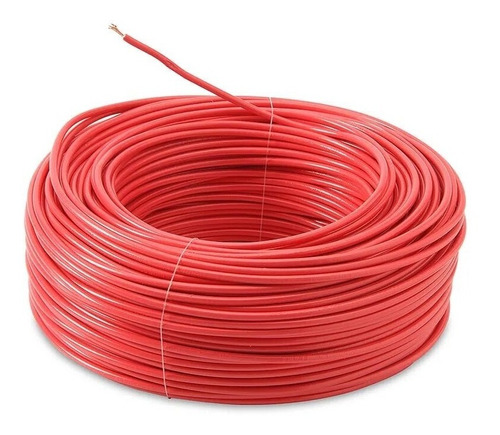 Cable Thhw Número 4 100m Rojo Pvc 90° 