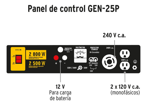Generador Portátil 15l Cap Del Tanque Motor A Gasolina 2500w