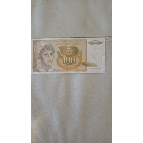 Billete De Yugoslavia De 100 Dinara 