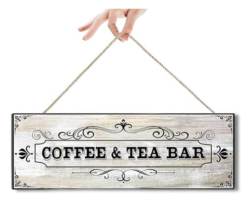 Coffee & Tea Bar Sign Home Decor Coffee And Tea Bar Far...