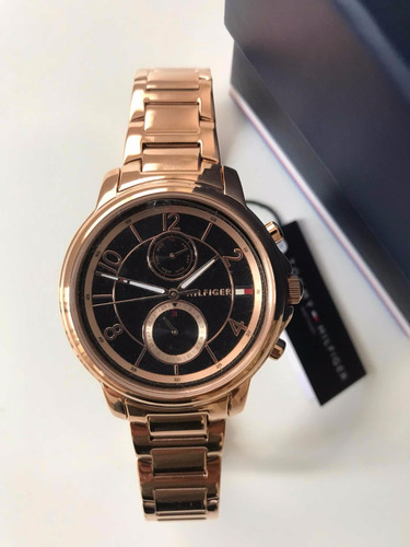 Reloj Mujer Tomy Hilfiger Cobre - Negro