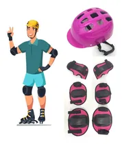 Comprar Kit De Proteccion Casco Rodilleras Coderas Manos Niño Y Niña