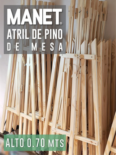 Atril De Pino De Mesa Manet 0.70 Mts - One Art
