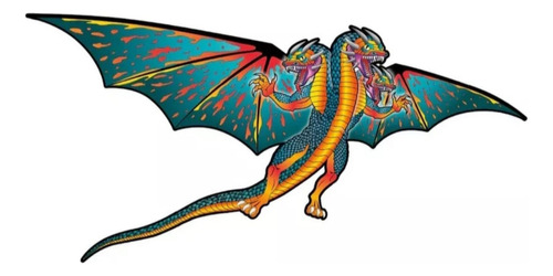 Papalote Nylón Dragón 3d Prismaline Dragón 193 Cm Color Multicolor